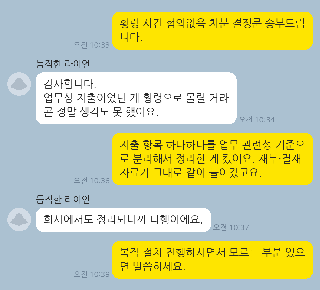 회사 자금 사용 행위가 횡령으로 입건되었으나 업무 관련성을 입증해 혐의없음 처분을 받아낸 의뢰인